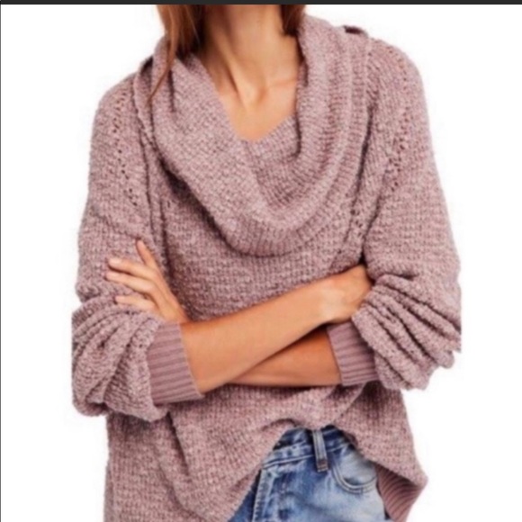 Free People By Your Side Sweater in Mauve - Picture 5 of 13